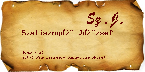 Szalisznyó József névjegykártya