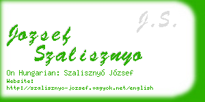 jozsef szalisznyo business card