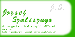 jozsef szalisznyo business card